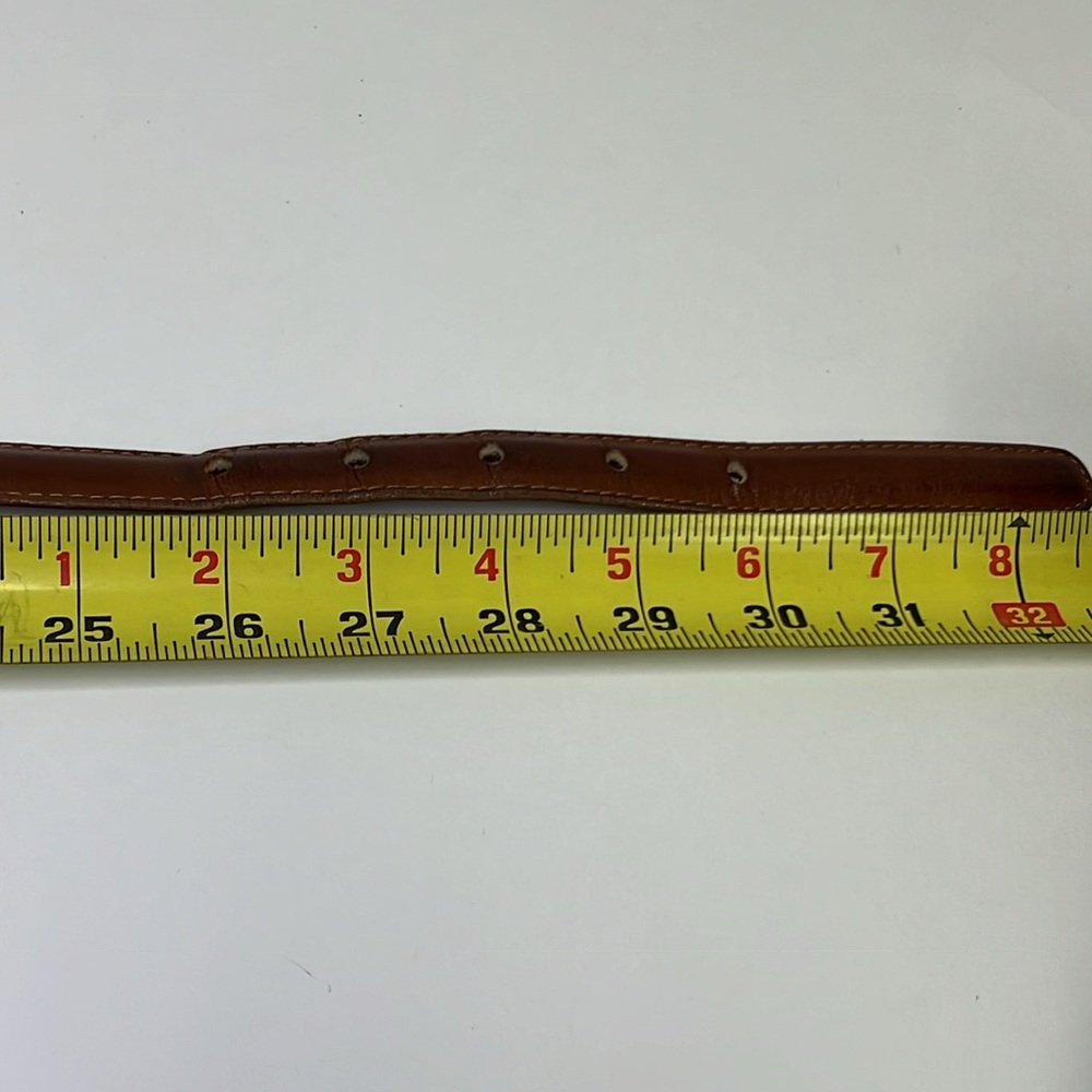 SOLD IN STORE Vintage Coach 2811 Glove Tanned Leather Solid Brass Hardware Belt - Picture 5 of 6